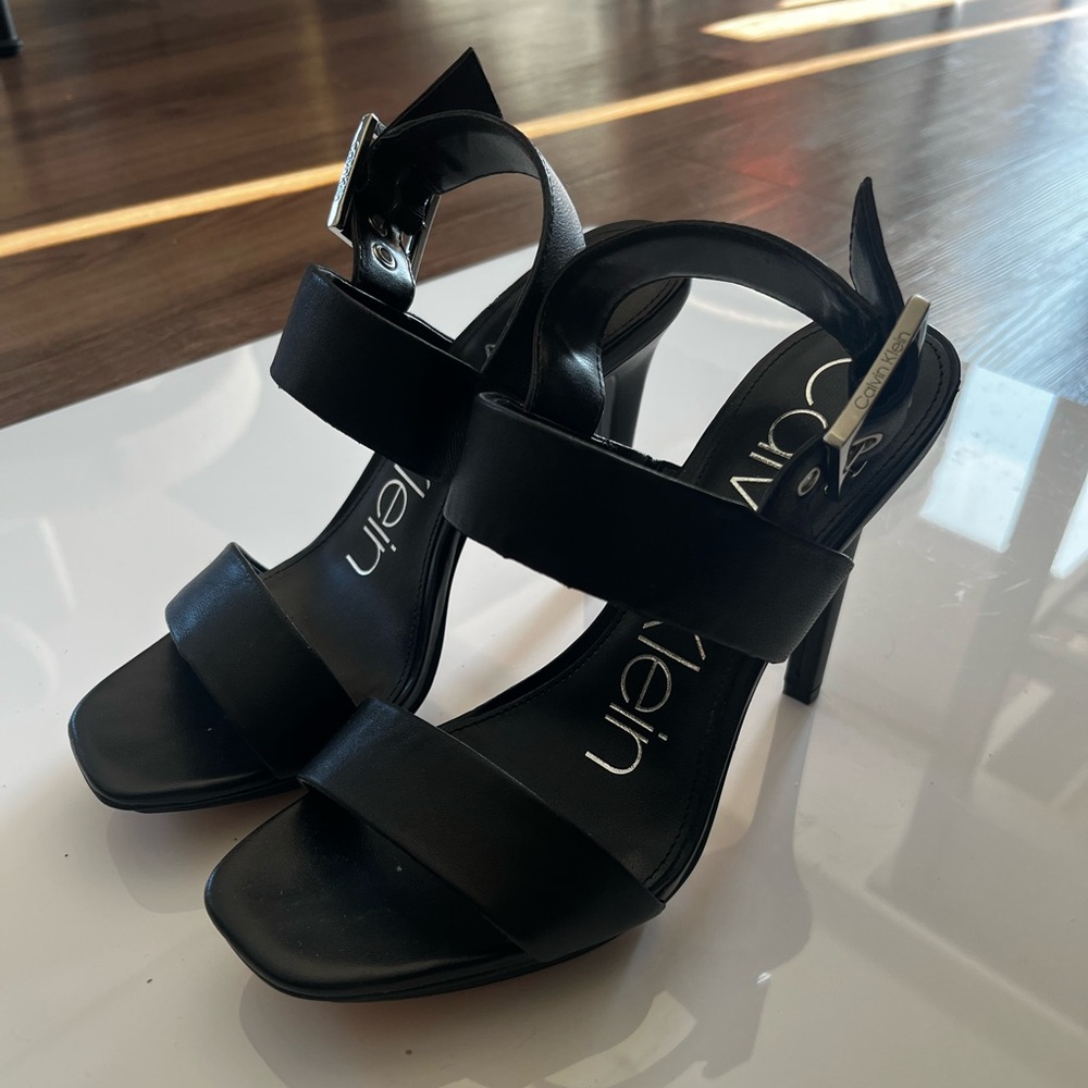 Calvin Klein Black Stiletto Heels Like New